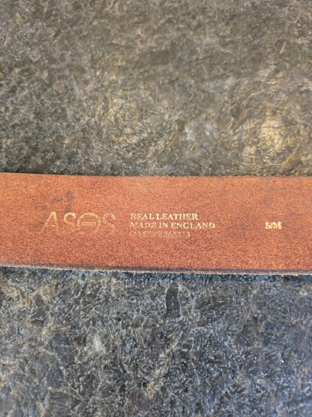 Vintage ASOS Brown Leather Studded Belt Made in England Fits 28-39